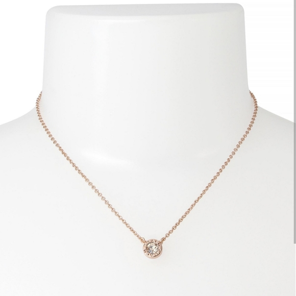 COACH ~ Signature Engraved Solitaire Pendant Necklace - Picture 3 of 4